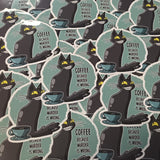 Kahvia !! -vinyyli tarra