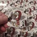 On aika tonttuilun -vinyyli tarra
