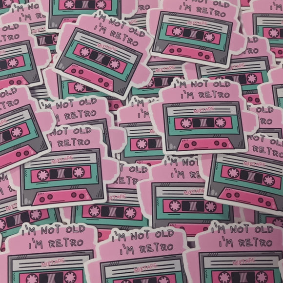 I'm retro -vinyyli tarra