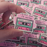 I'm retro -vinyyli tarra