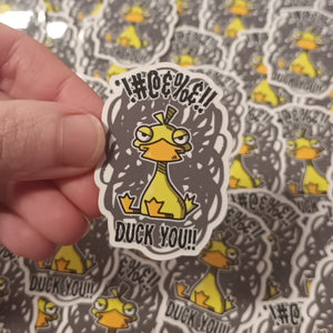 Duck you!? -vinyyli tarra