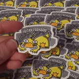 Yritän parhaani -vinyyli tarra