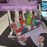 Kirja avaimenperä/ laukkukoru
