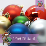 Käsinmaalattu joulupallo toiveiden mukaan