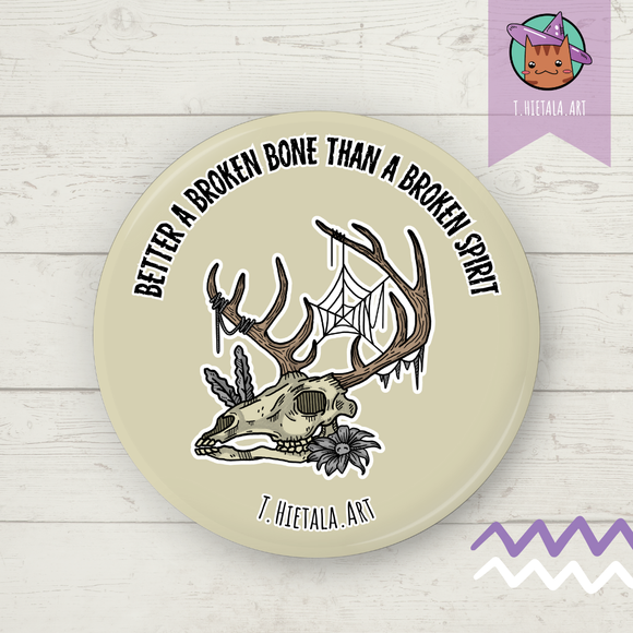 Peuran kallo -magneetti & pullonavaaja